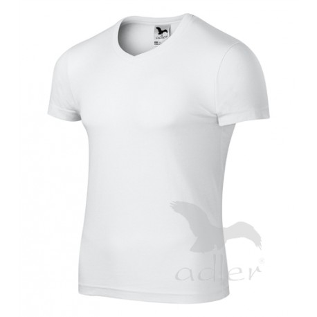 Tričko pánské SLIM FIT V-NECK bílé