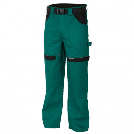 Pracovní kalhoty do pasu COOL TREND zeleno-černé
