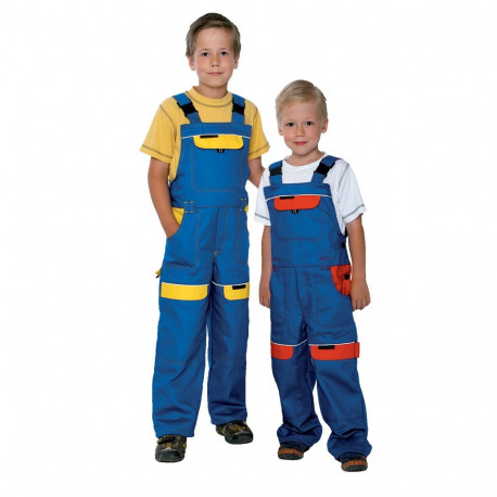 Dětské kalhoty s laclem COOL TREND KIDS modro-červené