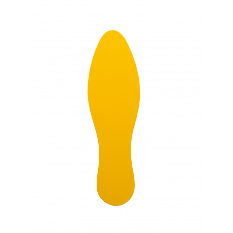 Podlahové značení - tvar Stopa 84 x 280 mm žlutá / 10 ks