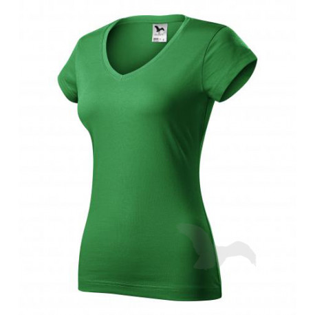 Tričko dámské FIT V-NECK středně zelené