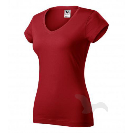 Tričko dámské FIT V-NECK červené