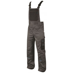 Pracovní kalhoty s laclem 4TECH 03 šedo-černé