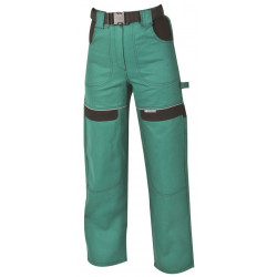 Pracovní kalhoty do pasu dámské COOL TREND WOMAN zeleno-černé