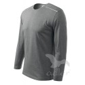 Triko pánské LONG SLEEVE tmavě šedý melír